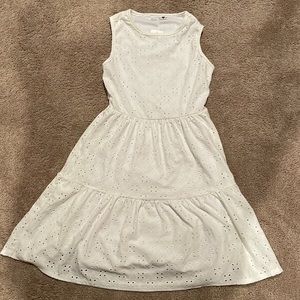 White tiered eyelet dress
